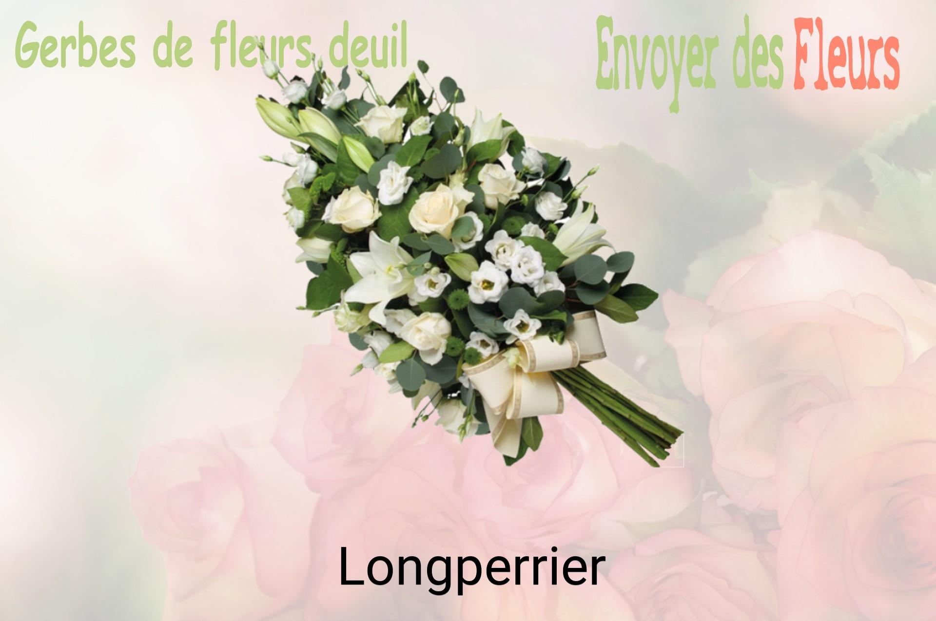 Gerbe de fleurs de deuil livrée à Longperrier